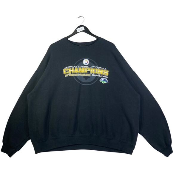 Vintage Pittsburgh Steelers AFC Champions Super Bowl XLIII NFL Crewneck XXL - Picture 1 of 7